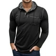thumbnail image 1 of Men's Long Sleeve Hooded T Shirt Casual Comfortable Pullover Top Lightweight Button Down Shirt for Daily Wear Home Outdoor Hiking Spring Summer Fall Mens Summer Lightweight Pullover Tee Shirts, 1 of 7