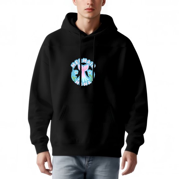 Men's Long Sleeve Hoodie Pullover Sweatshirt with Pockets Colorful Graphic & ' VANA ' Text Relaxed Fit
