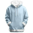 thumbnail image 1 of Men's Long Sleeve Hoodie Solid Color Casual Outfits Basic Pullover Winter Clothing Fashion Tops Fall Clothes 2025, 1 of 9