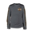thumbnail image 1 of Men's Long Sleeve Orange Bar & Shield Grey Shirt 30291963, Harley Davidson, 1 of 2