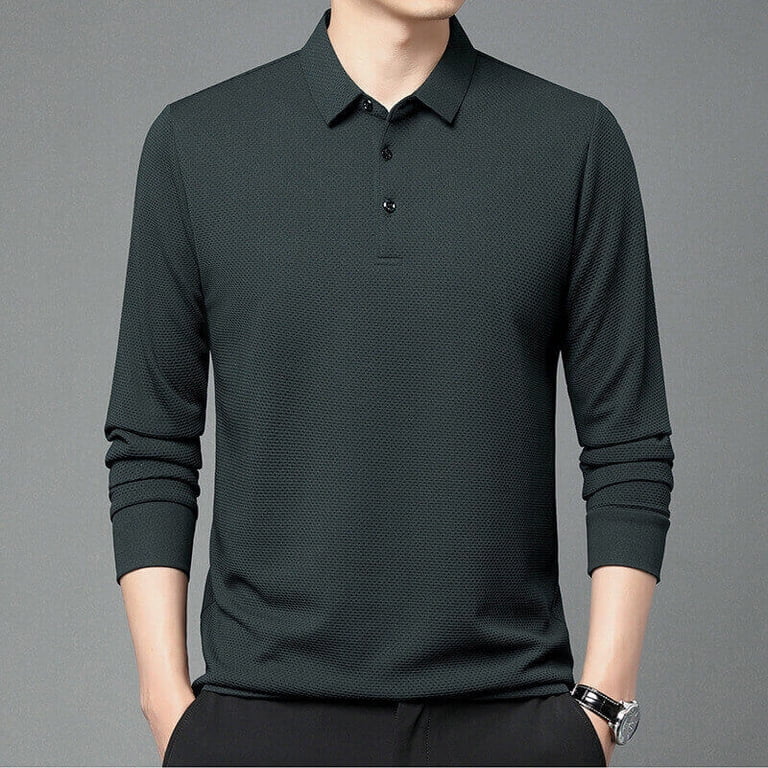 Navy Polo Mens Polo Long Sleeve Dress Shirts Robert Barakett Men's Georgia Long Sleeve Pima Cotton Navy Polo Mens Polo Long Sleeve Dress Shirts Robert Barakett Men's Georgia Long Sleeve Pima Cotton