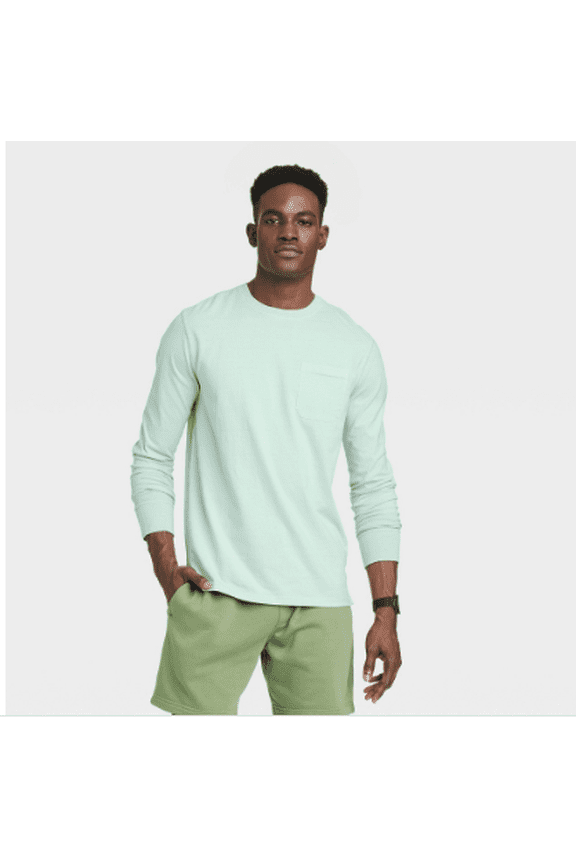 Mens Long Sleeve Pocket T-Shirt Goodfellow & Co