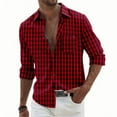 thumbnail image 1 of Men's Long Sleeve Polo Shirt,Checked Long Sleeve Shirt,Versatile for Business Casual, Office & Smart Everyday Wear | Polo Shirts for Men, 1 of 5