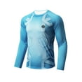 thumbnail image 1 of Men's Long Sleeve Rashguard Swim Shirt UPF 50+ Sun Protection Outdoor Sport Running T-Shirts Blue S, 1 of 8