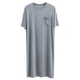 thumbnail image 1 of Men’s Long Sleeve Rayon-Spandex Nightshirt – Soft V-Neck Sleepwear for Maximum Comfort (Breathable, Wrinkle-Resistant Loungewear), 1 of 9