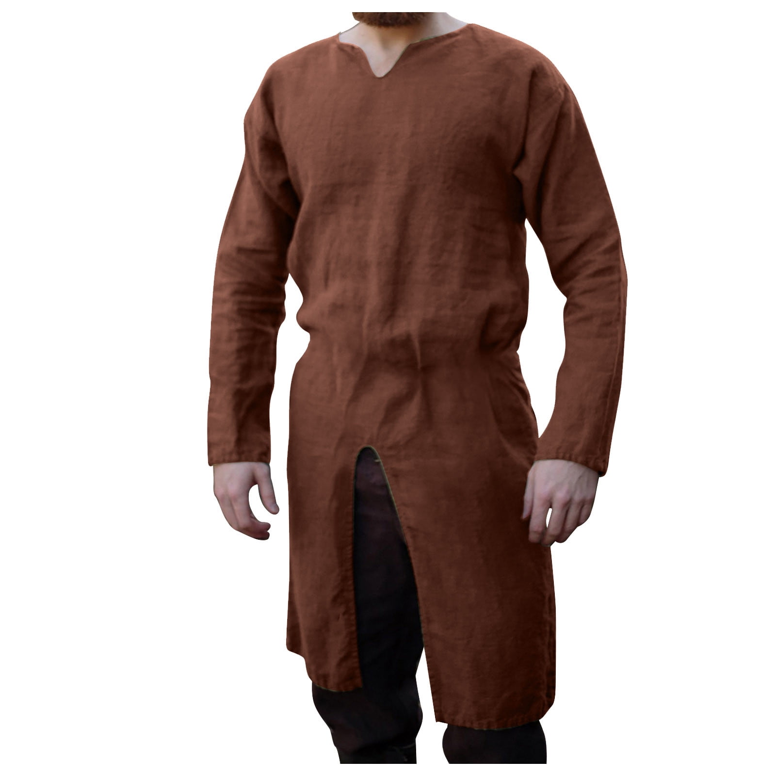 Men's Long Sleeve Robe Medieval Vintage Knight Combat Uniform Mid ...