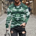 thumbnail image 1 of Men's Long Sleeve Round Neck Camo T-Shirt Camouflage Long Sleeve Thermal Soft Lightweight Shirt Tops, 1 of 5