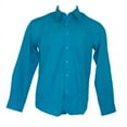 thumbnail image 1 of Men's Long Sleeve Shirt Classic Fit Formal Button Up Collared Dress Shirt, Light Blue, L, 1 of 5