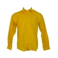 thumbnail image 1 of Men's Long Sleeve Shirt Classic Fit Formal Button Up Collared Dress Shirt, Yellow, L, 1 of 5