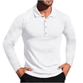 thumbnail image 1 of Men's Long Sleeve Shirt Cozy Lapel Button Elastic Knitted Shirt Fall Casual Solid Formal Shirt, 1 of 6