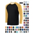thumbnail image 1 of Men's Long Sleeve Shirts Breathable Soft Mesh Sport Muscle Tee Raglan Long Sleeves Round Neck T-Shirt,Men's and Big Men's Sizes S-3XL, 1 of 3