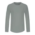 thumbnail image 1 of Men's Long Sleeve Shirts, Sun Protection Athletic Shirts for Hiking Running Lightweight Workout Solid Color Tee Gray XL, 1 of 7