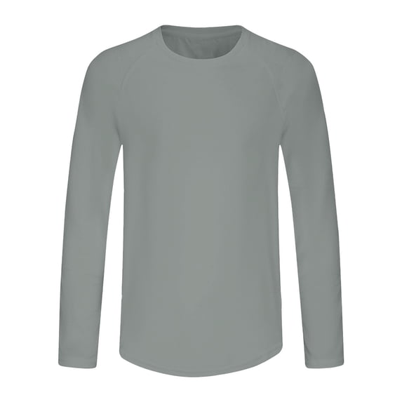 Men's Long Sleeve Shirts Sun Protection Athletic Shirts for Hiking Running Workout Rash Guard