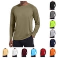 thumbnail image 1 of Men's Long Sleeve Shirts UPF 50+ UV Sun Protection Athletic Shirts for Outdoor Hiking Running Workout Rash Guard Army Green M, 1 of 7