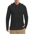thumbnail image 1 of Men's Long Sleeve Shirts UV UPF 50+ Sun Protection Quick Dry Shirt Rash Guard Mesh Fishing Athletic T-Shirts Black L, 1 of 8