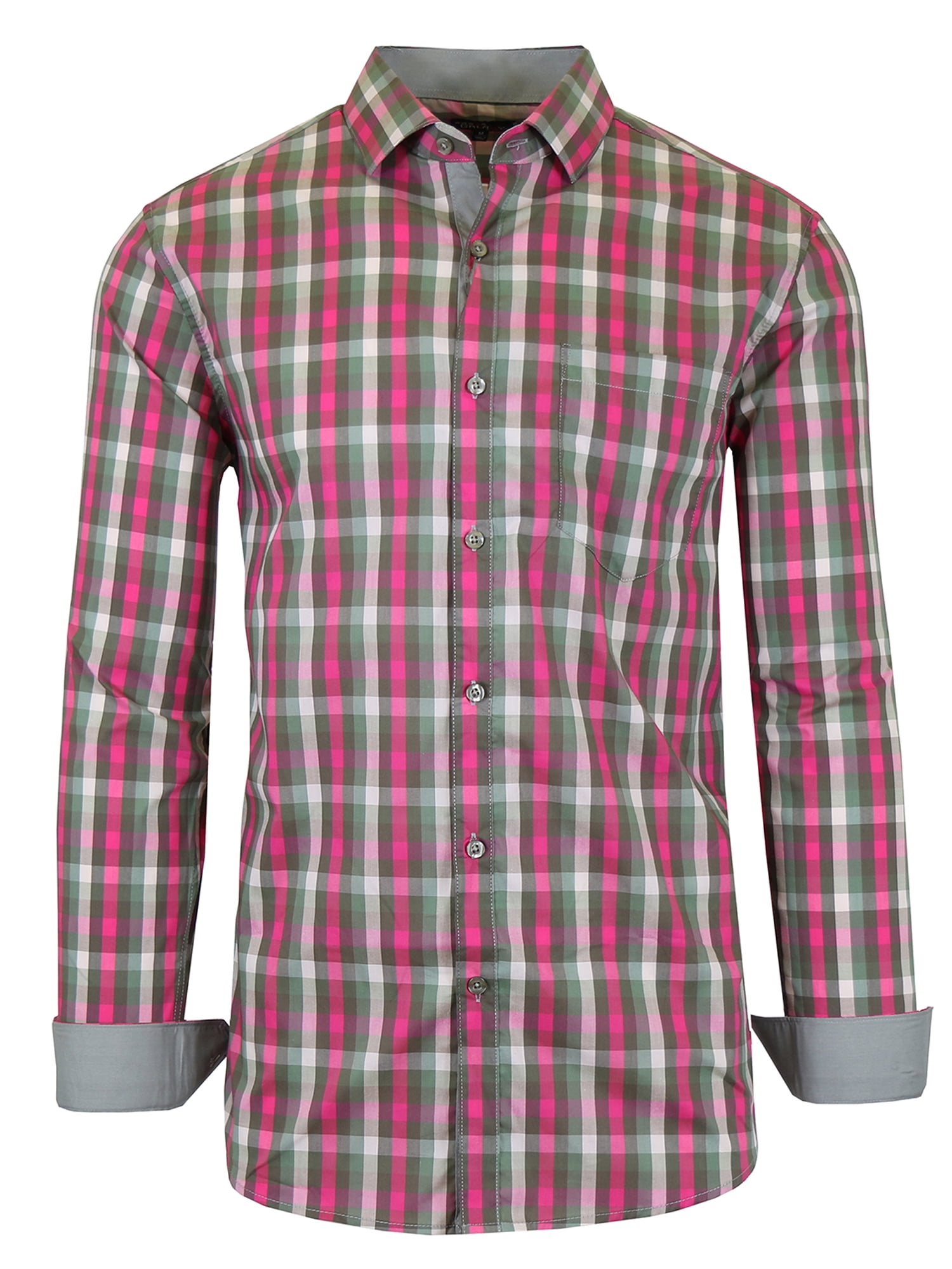 Plaid Pattern Colorblock Slight Stretch Shirts, Men's Casual Drawstring Hooded Long Sleeve Shirts Clothes Shirts,Temu