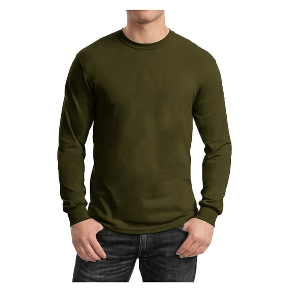 Men's Long Sleeve Slim Fit Crew Neck Tee (S-2XL)