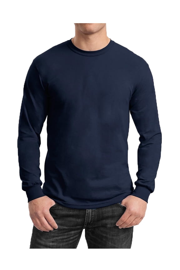 Men's Long Sleeve Slim Fit Crew Neck Tee (S-2XL)