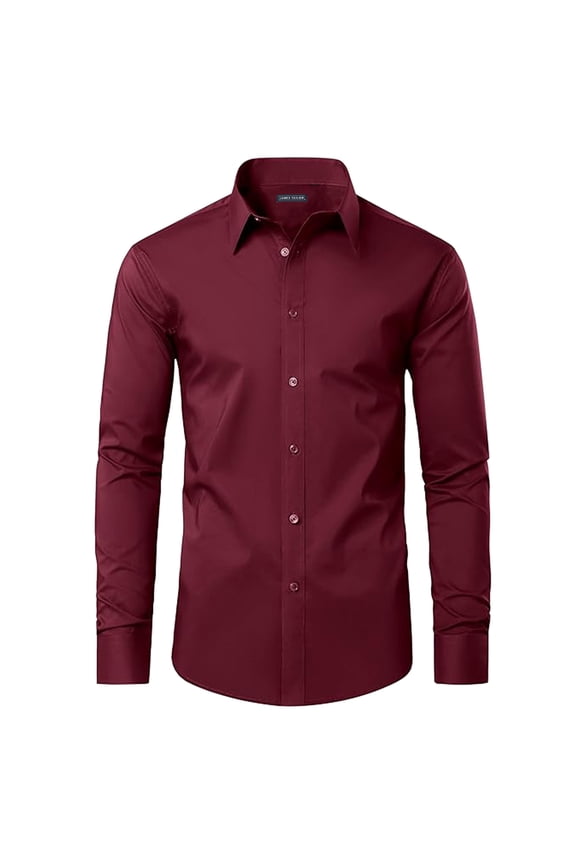 Men's Long Sleeve Casual Dress Shirt (Sizes, S-2XL)