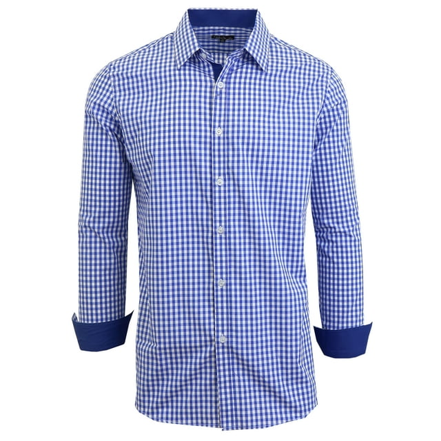 Men's Long Sleeve Slim Fit Dress Shirts (S2XL)