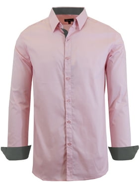 Men's Long Sleeve Slim-Fit Solid Dress Shirts (S-2XL)