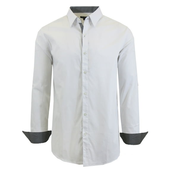 Men's Long Sleeve Slim-Fit Solid Dress Shirts (S-3XL)