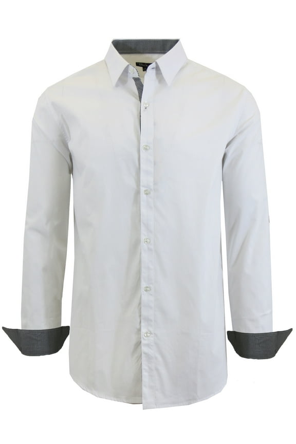 Men's Long Sleeve Slim-Fit Solid Dress Shirts (S-3XL)
