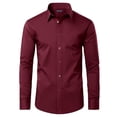 thumbnail image 1 of Men's Long Sleeve Slim-Fit Solid Dress Shirts (S-3XL), 1 of 5