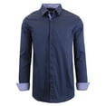 thumbnail image 1 of Men's Long Sleeve Slim-Fit Solid Dress Shirts (S-3XL), 1 of 2