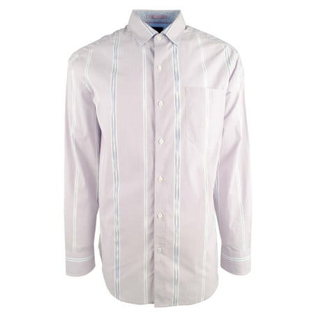 Men's Long Sleeve Striped Button-Down Shirt-CV-S