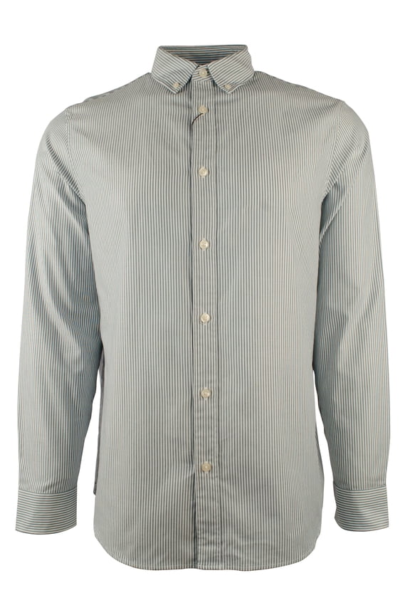 Men's Long Sleeve Striped Tailored Classic Fit Shirt-V-XL