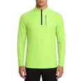 thumbnail image 1 of Men's Long Sleeve Sun Shirts Quick Dry UPF 50+ Tees 1/4 Zip Up Fishing Running Rash Guard T-Shirts Outdoor Shirt with Zipper Pocket for Men Big Size 4XL Green, 1 of 9