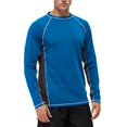 thumbnail image 1 of Men's Long Sleeve Swim Shirt, UPF 50+ Sun Protection Quick Dry Loose Fit Rash Guard for Men, UV Protection Beach Surf Swimming Water T-Shirt for Outdoor Sports Royal Blue B XL, 1 of 4