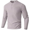 thumbnail image 1 of Men's Long Sleeve T-Shirt Basic Style Polyester Fiber Solid Color Straight Cut Autumn Fashion Urban Casual Tops, 1 of 6