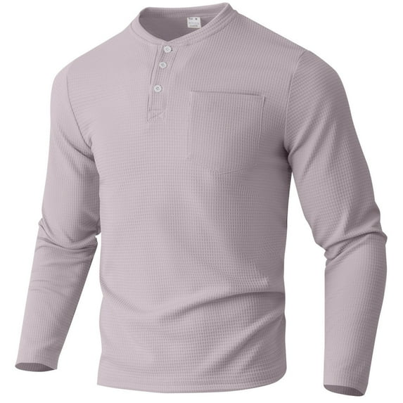 Men's Long Sleeve T-Shirt Basic Style Polyester Fiber Solid Color Straight Cut Autumn Fashion Urban Casual Tops