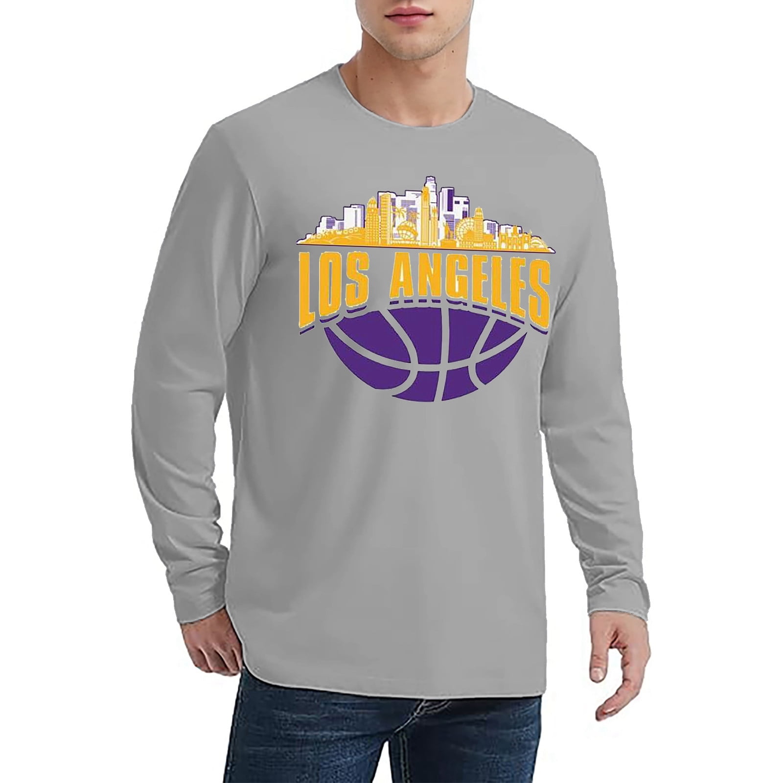 Men's Long Sleeve T Shirt City Map Basketball Sports Long Sleeve T Shirt Sports Pullover Top Pro