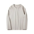 thumbnail image 1 of Men's Long Sleeve T-Shirt Cotton Crew Neck T-Shirt Soft Basic Solid Color Sports T-Shirt Tops, 1 of 5
