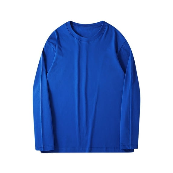Men's Long Sleeve T-Shirt Cotton Crew Neck T-Shirt Soft Basic Solid Color Sports T-Shirt Tops