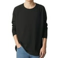 thumbnail image 1 of Men's Long Sleeve T Shirt Sports Fitness Breathable Elastic Casual Round Neck Bottom Tee Quick-Dry Loose Fit Comfortable Activewear, 1 of 5
