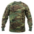 thumbnail image 1 of Men's Long Sleeve T-Shirt Woodland Camo - Size Large, 1 of 3