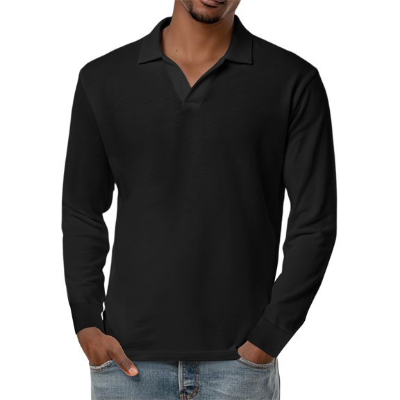 Men's Long Sleeve Tee Shirts Spring T Shirts for Men Solid Color Dry Fit Athletic Casual Loose Shirts