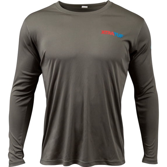 Men's Long Sleeve Tee, Light Grey, Size X-Large(LGY)