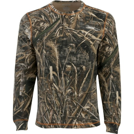 Men's Long Sleeve Thermal Henley, Multiple Patterns