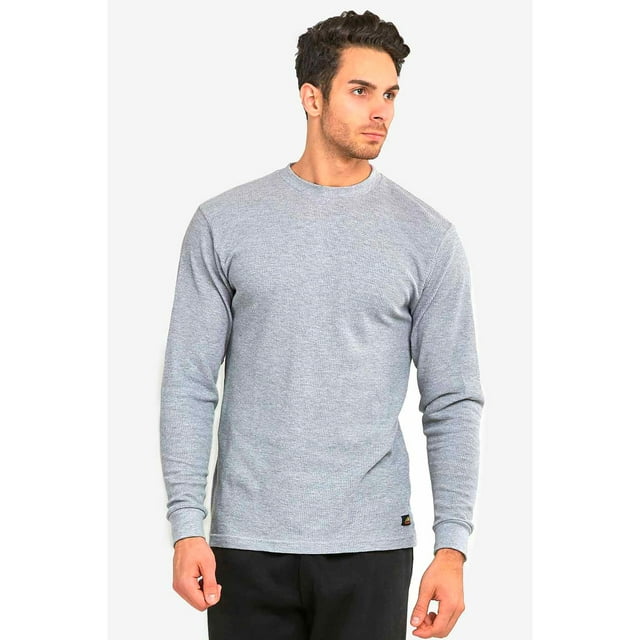 Men's Long Sleeve Thermal Shirt Medium Weight Warm Waffle Knit Layering ...