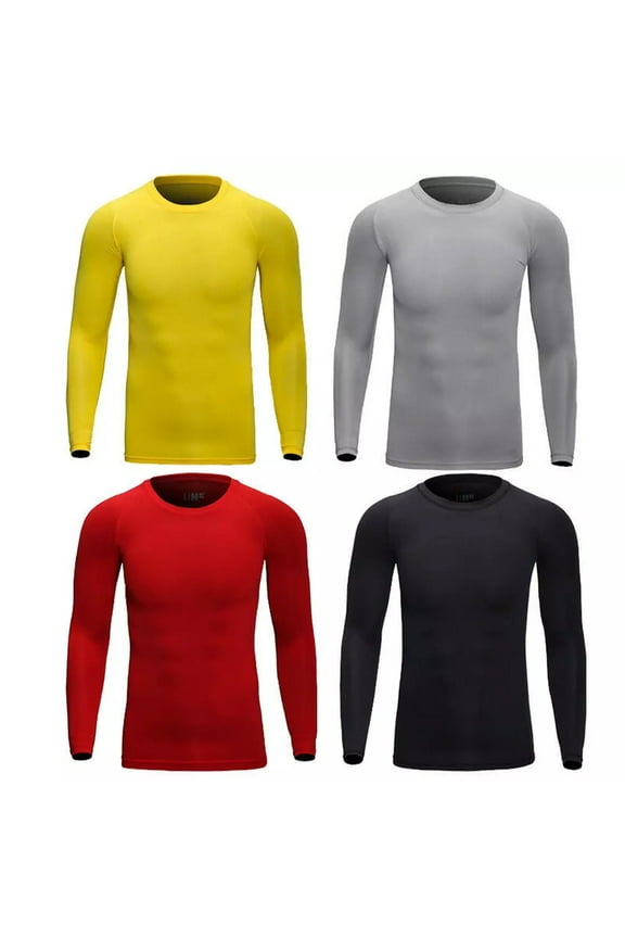 Men's Long Sleeve Thermal Underwear Winter Warm Basic Crew Tops Shirt