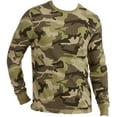 thumbnail image 1 of Men's Long Sleeve Waffle Thermal Underwear Crew Neck Shirt Top Baselayer Camo, X-Large, 1 of 1