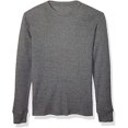 thumbnail image 1 of Men's Long Sleeve Waffle Thermal Underwear Crew Neck Shirt Top Baselayer Charcoal, Large, 1 of 1