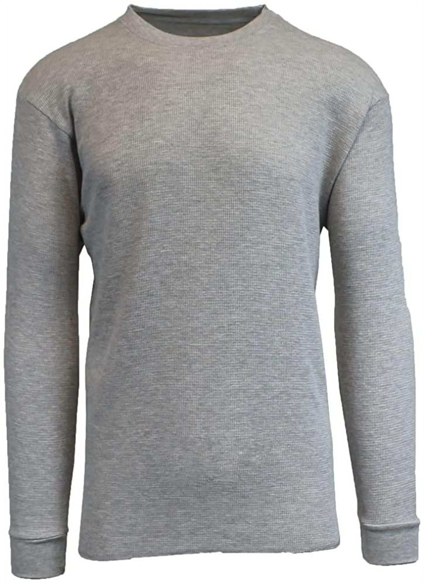 Men's Long Sleeve Waffle Thermal Underwear Crew Neck Shirt