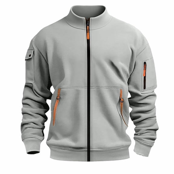 Men's Long Sleeve Wool Overcoat, Winter Casual Jacket for Formal Events and Cold Weather Protection in Holiday Seasons,Gray,L