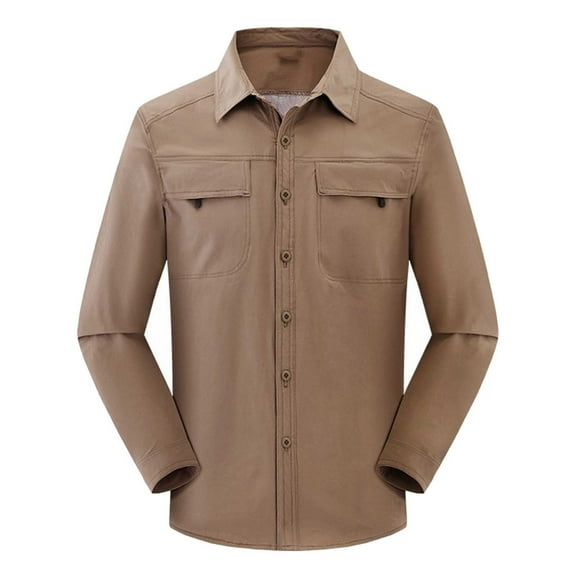 Men's Long Sleeve Work Shirt Lightweight & Breathable For Spring/Summer